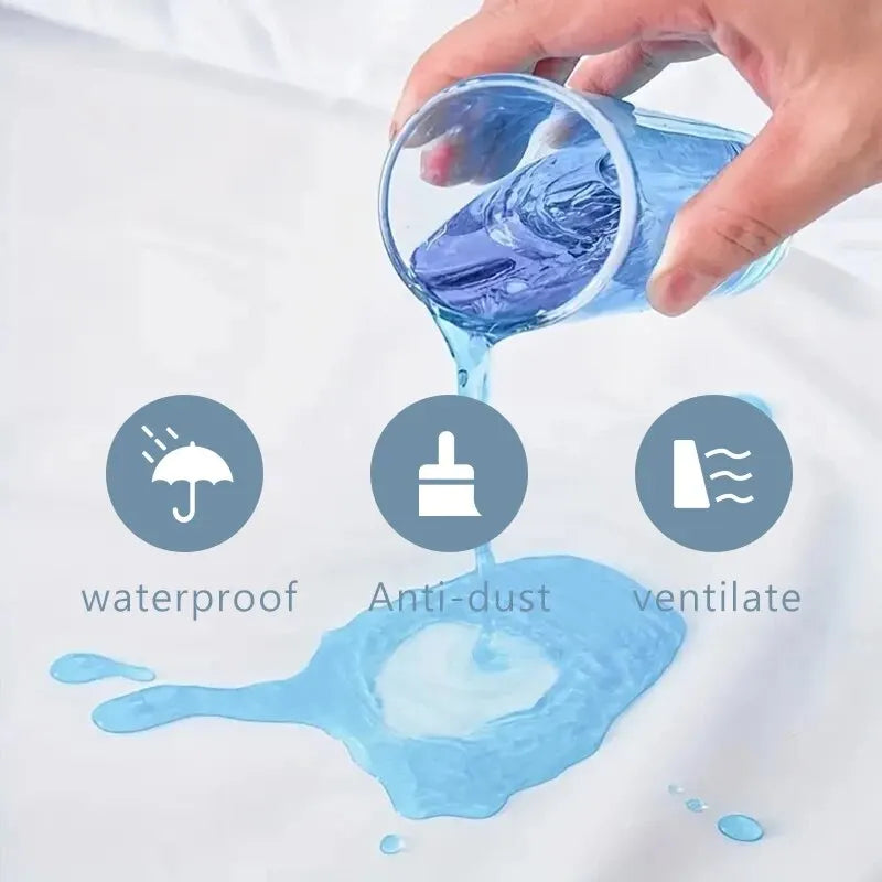 Waterproof Mattress Protector, Breathable Noiseless Mattress Topper, Bed Smooth Jersey Mattress Cover Fully Fitted Sheet Secondary image
