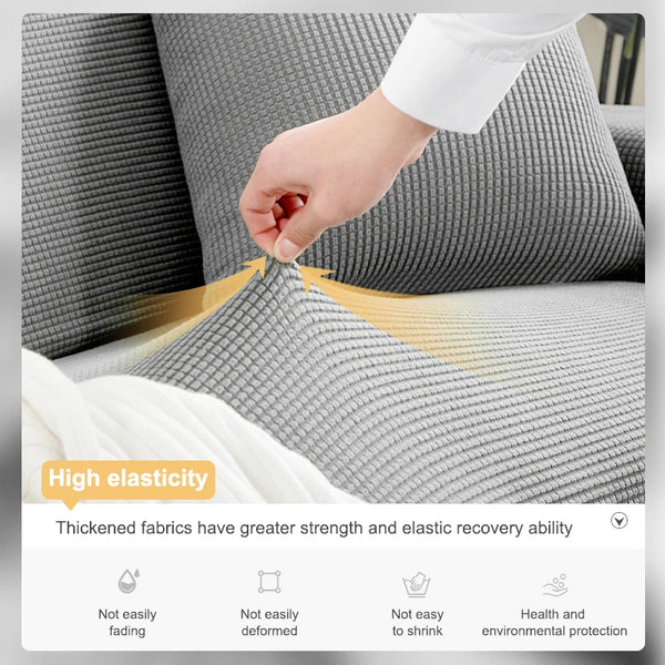 Elastic Jacquard Fabric Sofa Cover Stretch Couch Cover Sectional L Shape Sofa Slipcover Corner Case for Living Room 1/2/3/4 Seat