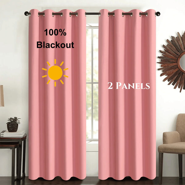 2pcs Modern Blackout Curtains - UV Protection, Heat-Resistant, Light-Blocking Drapes for Living Room & Bedroom, Window Curtains