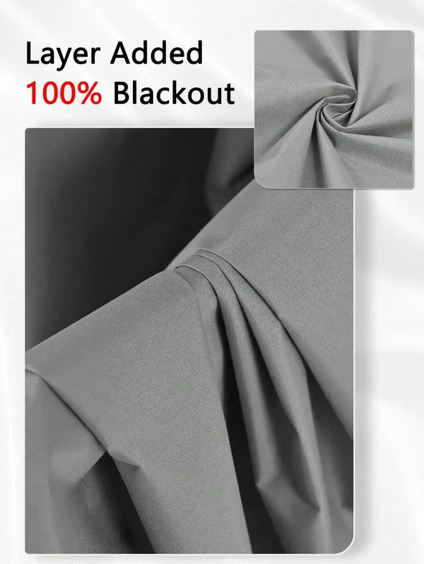 1panel Solid 100% Blackout Curtains with Grommets, Total Privacy Drapes for Bedroom, Living Room, Home Decor,Lightweight Curtain