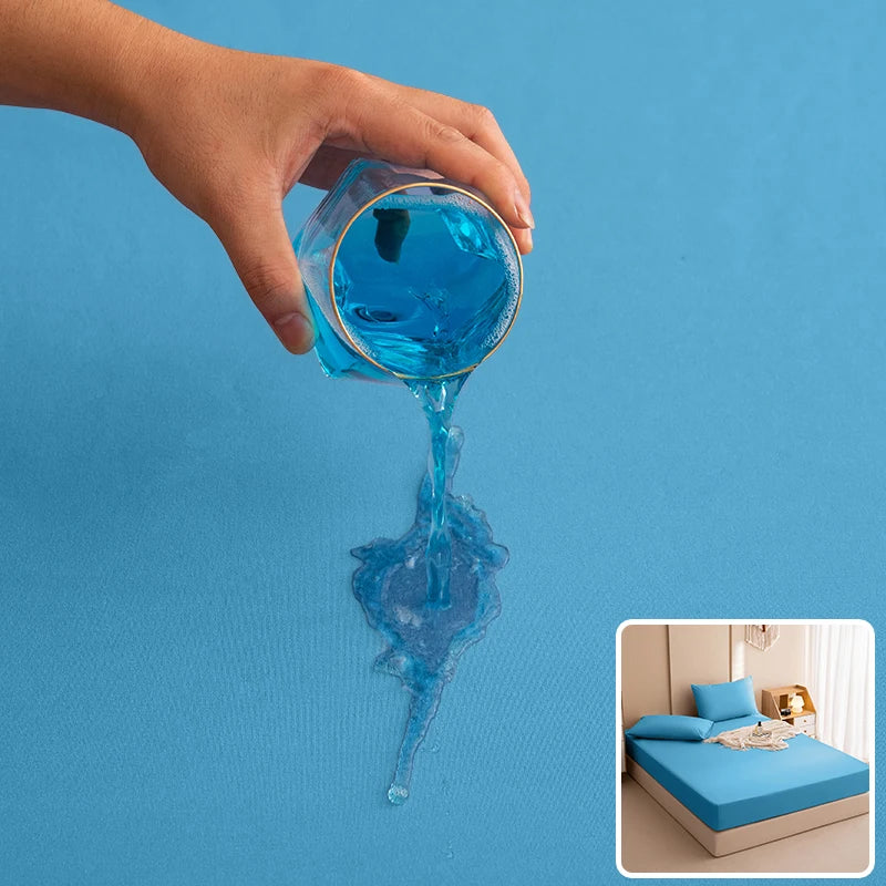 100% Waterproof Mattress Covers Protector Adjustable Bed Fitted Sheets With Elastic Band Single Double King Size 140/160/180x200