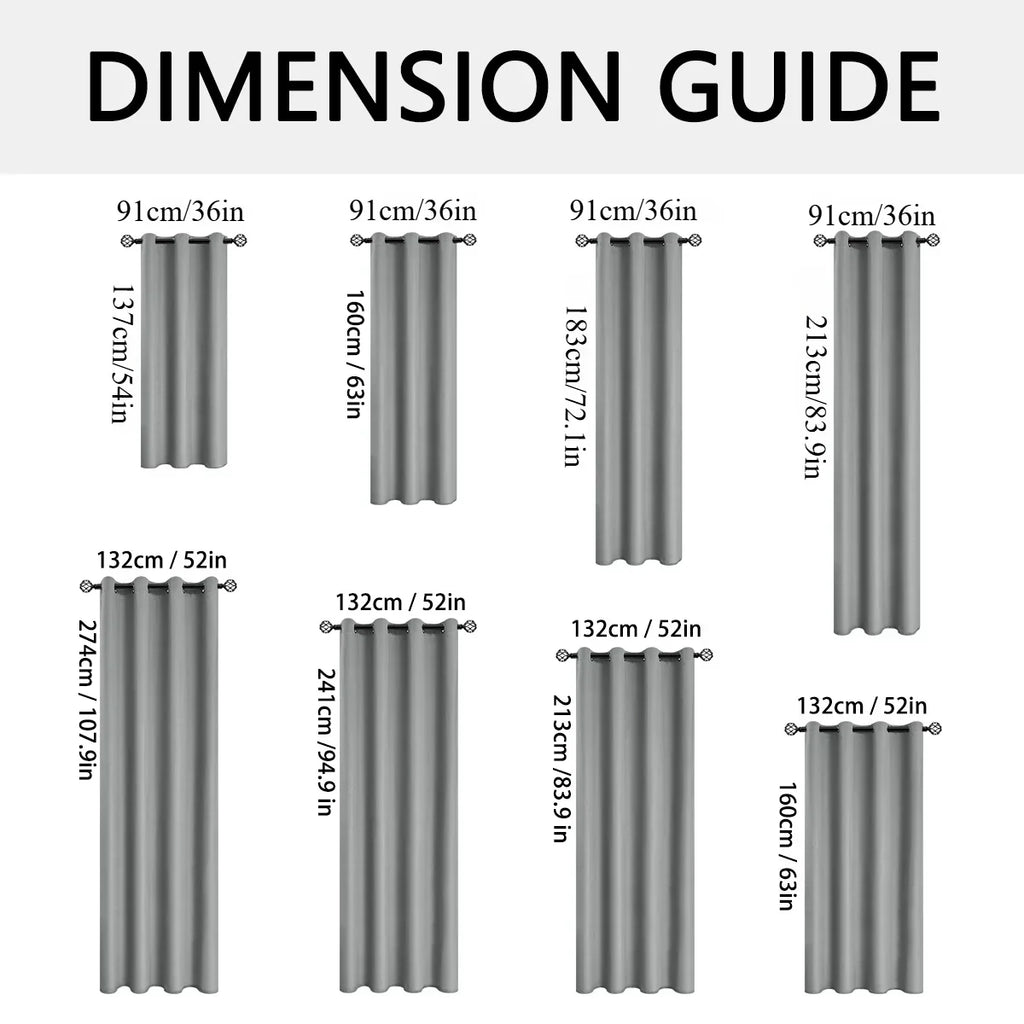 2pcs Modern Blackout Curtains - UV Protection, Heat-Resistant, Light-Blocking Drapes for Living Room & Bedroom, Window Curtains