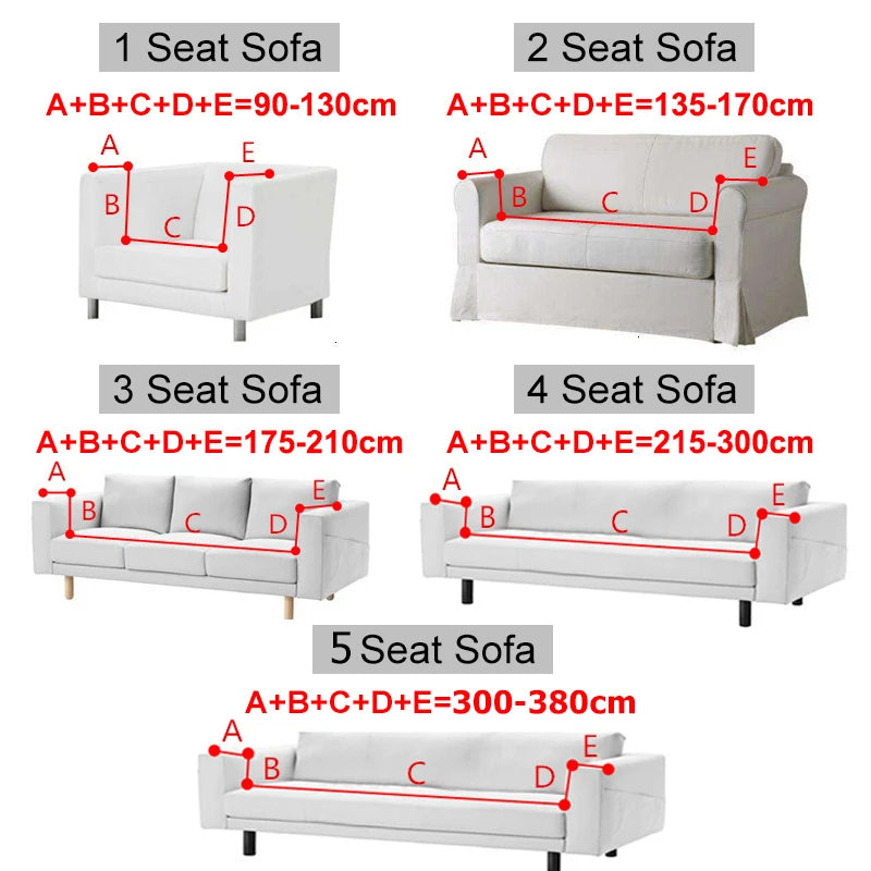 Elastic Jacquard Fabric Sofa Cover Stretch Couch Cover Sectional L Shape Sofa Slipcover Corner Case for Living Room 1/2/3/4 Seat